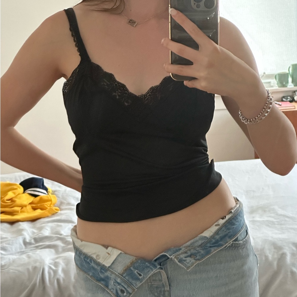 Black Satin Camisole